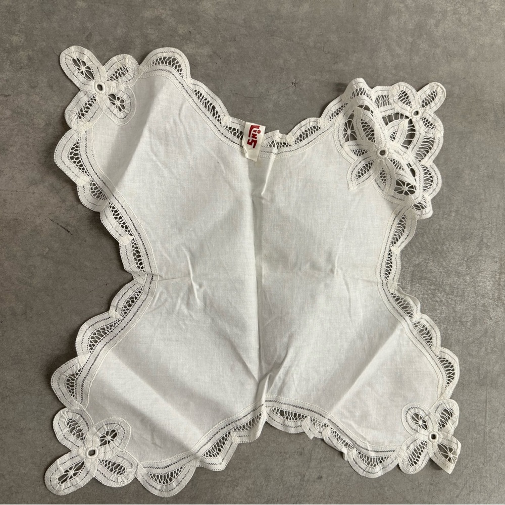 White Battenberg Lace 100% Cotton Bun / Muffin Cover